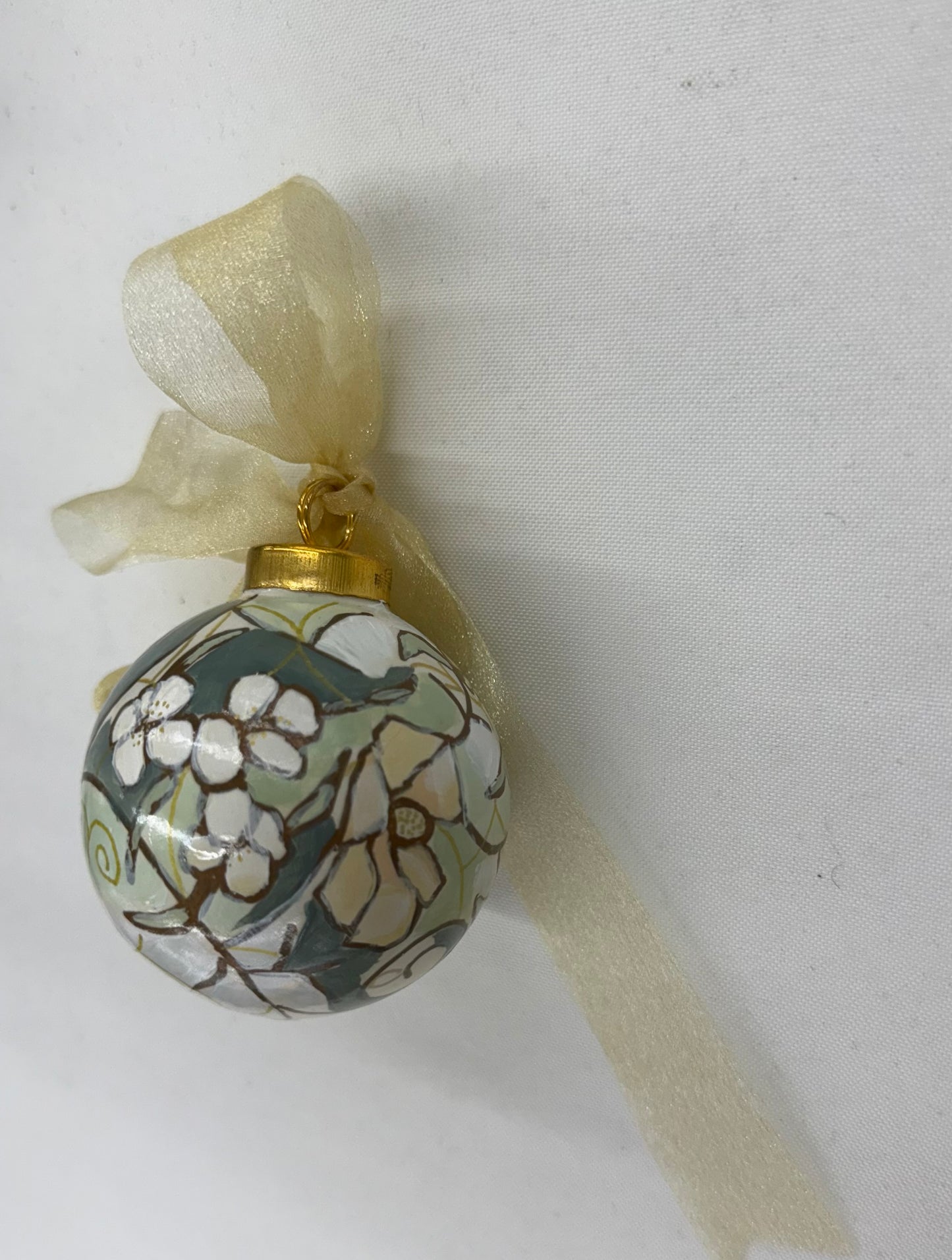 Hand painted floral ornament