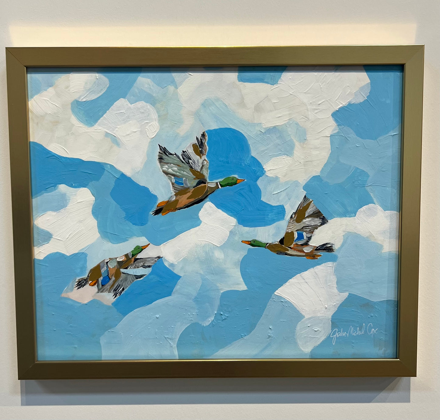 Flying Mallards Painting