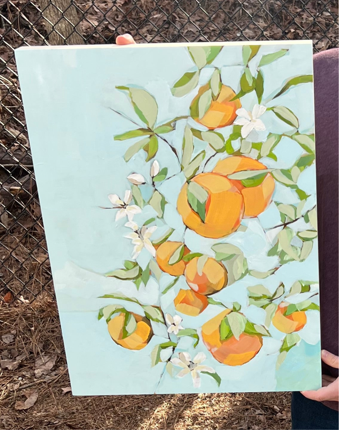 Orange blossom painting