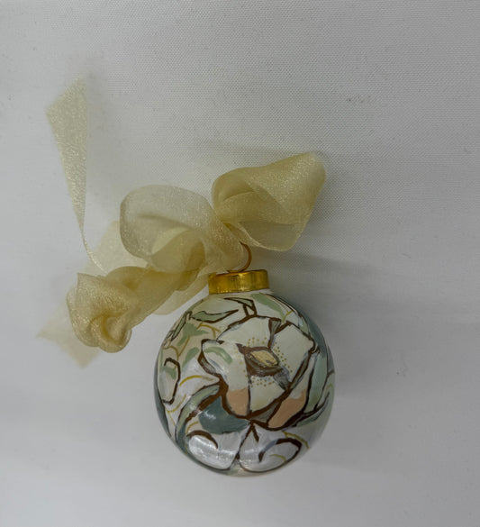 Hand painted floral ornament