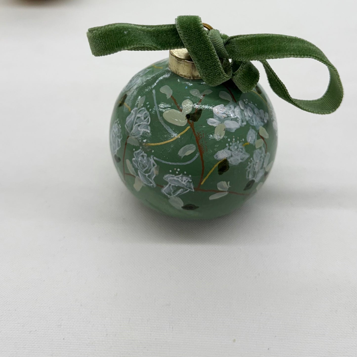 Green Floral Christmas Ornament